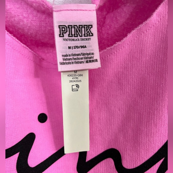 Victoria Secret PINK Everyday Lounge Open Neck Crew Pink size Medium - Picture 4 of 7